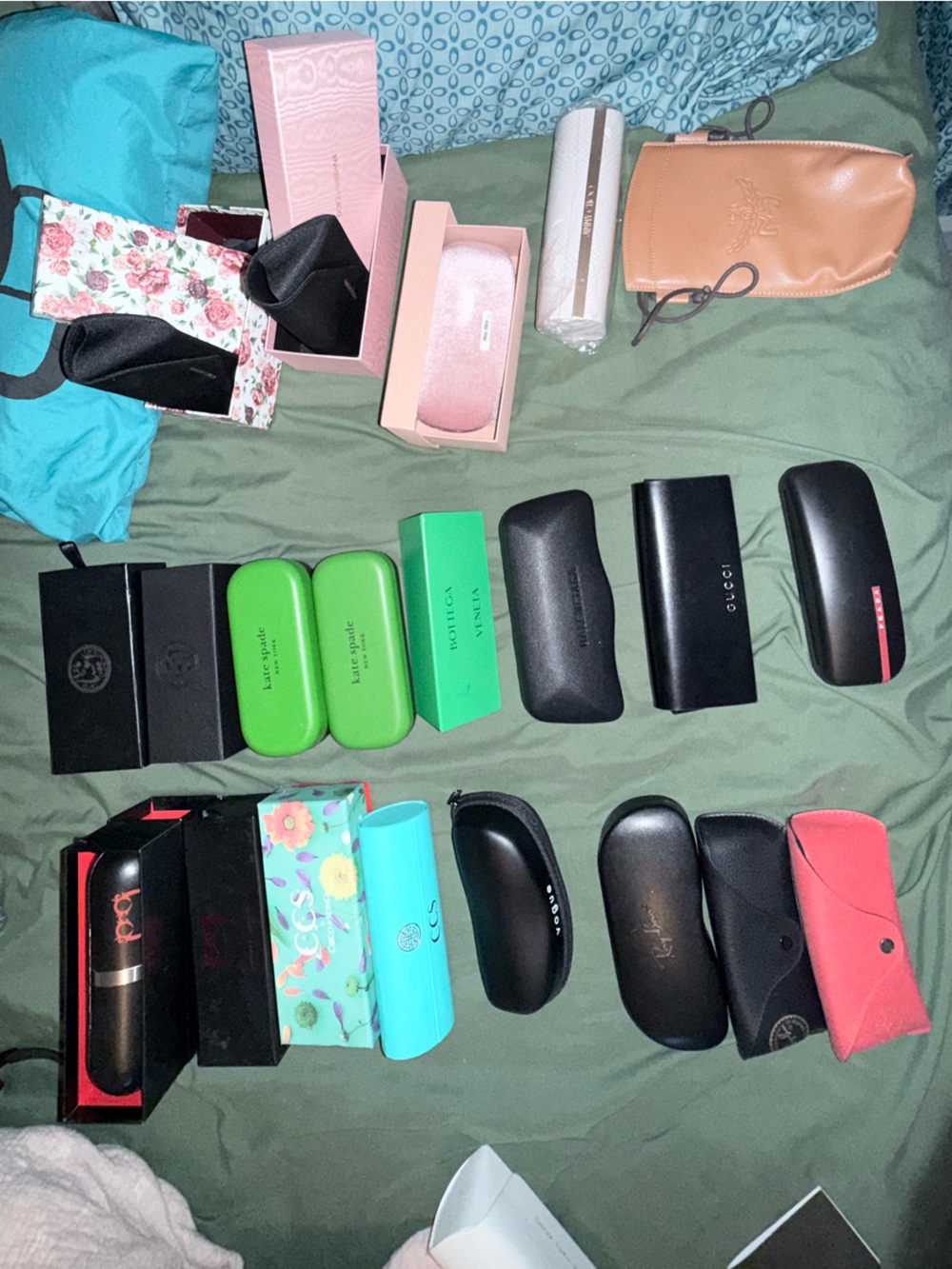 Assorted Eyeglass and Sunglass Case Collection ,